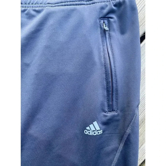 Adidas ClimaCool Clima365 Mens Medium Track Pants Zip Gray Purple NEW NWOT - Picture 4 of 7